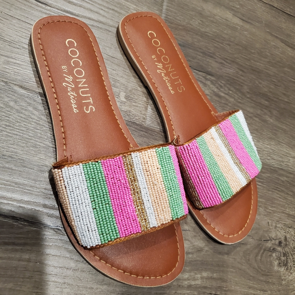 Coconuts by Matisse summer beaded sandals.